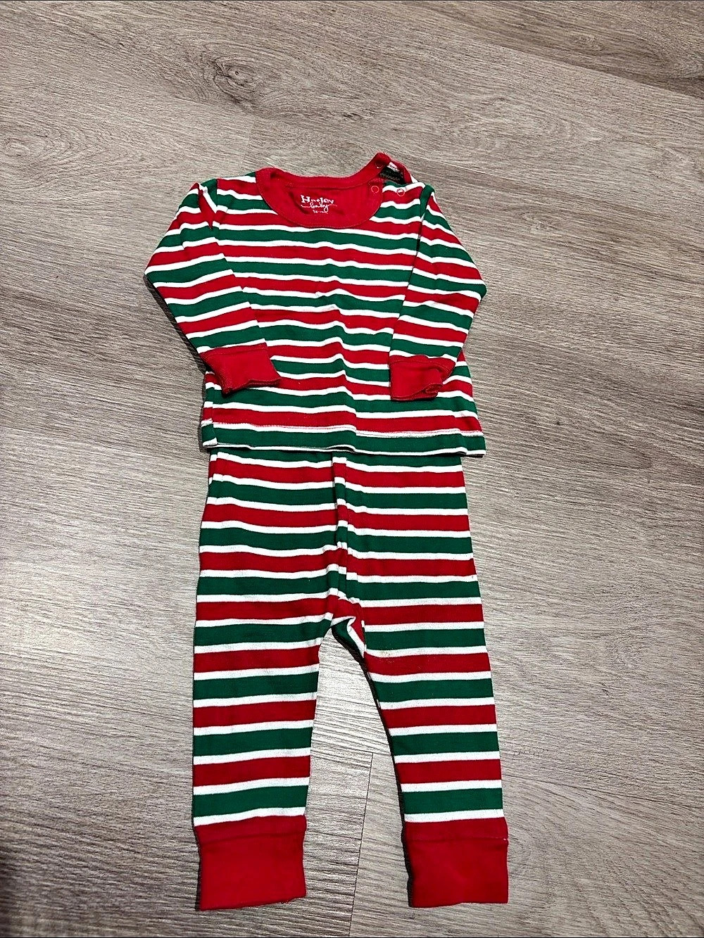 Hatley Candy Cane Stripes Organic Cotton Pajama Set Pajama Set Red & Green Baby